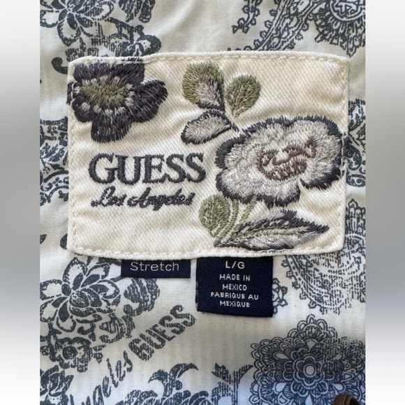 GUESS Sexy Corset Tank Top Sz L Railroad Stripe Denim Side Zip Concert Party - Picture 8 of 9